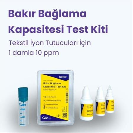 Bakır Bağlama Kapasitesi Test Kiti - İyon Tutucular için