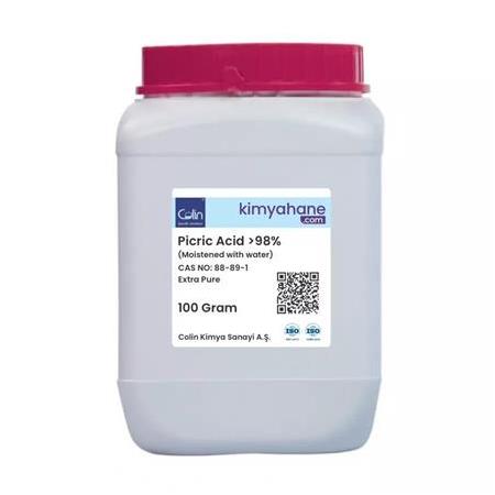 Picric Acid - Moistened with Water - 100 Gram