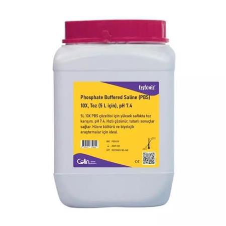 Phosphate Buffered Saline (PBS) – 10X, Toz (5 L için), pH 7.4