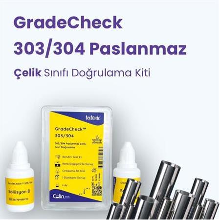 GradeCheck™ 303/304 - Paslanmaz Çelik Sınıf Doğrulama Kiti