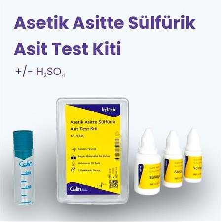 Asetik Asitte Sülfürik Asit Test Kiti