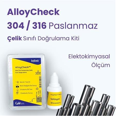 AlloyCheck™ 304/316 - Paslanmaz Çelik Sınıf Doğrulama Kiti