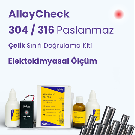 AlloyCheck™ 304/316 - Paslanmaz Çelik Sınıf Doğrulama Kiti