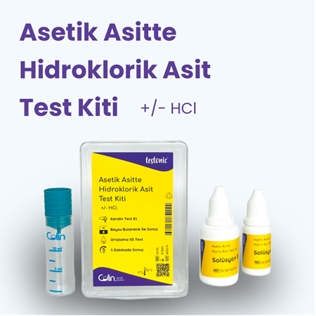 Asetik Asitte Hidroklorik Asit Test Kiti
