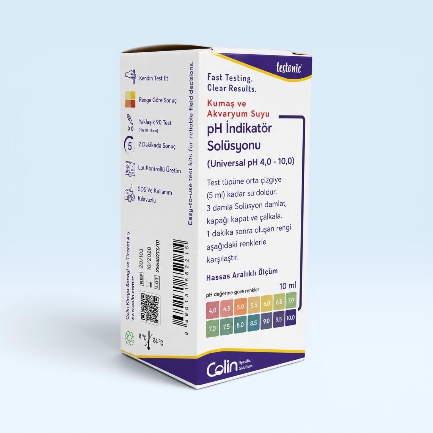 pH İndikatörü Solüsyonu (Universal pH 4,0 - 10,0) 50 ml