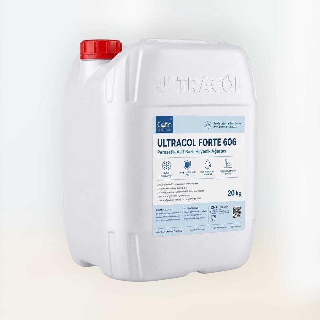 ULTRACOL FORTE 606 - Perasetik Asit Bazlı Hijyenik Ağartıcı 20 Kg