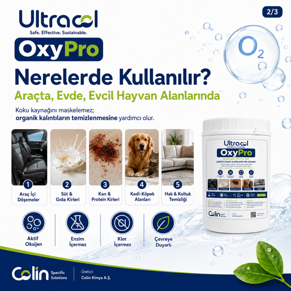 ULTRACOL OxyPro – Oksijen Bazlı Çok Amaçlı Güçlü Temizleyici 1 Kg