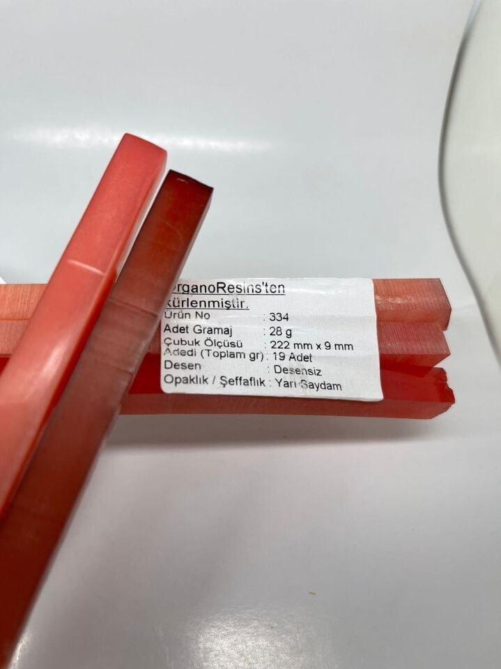 334 Çubuk Sıkma Kehribar - Adedi 28 gramdır. Adetle satılır.
