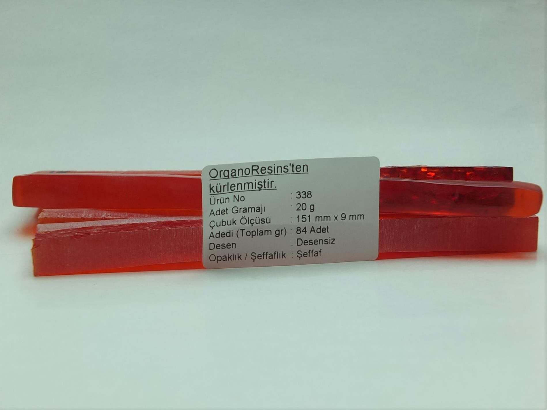 338 Çubuk Sıkma Kehribar - Adedi 20 gramdır. Adetle satılır.
