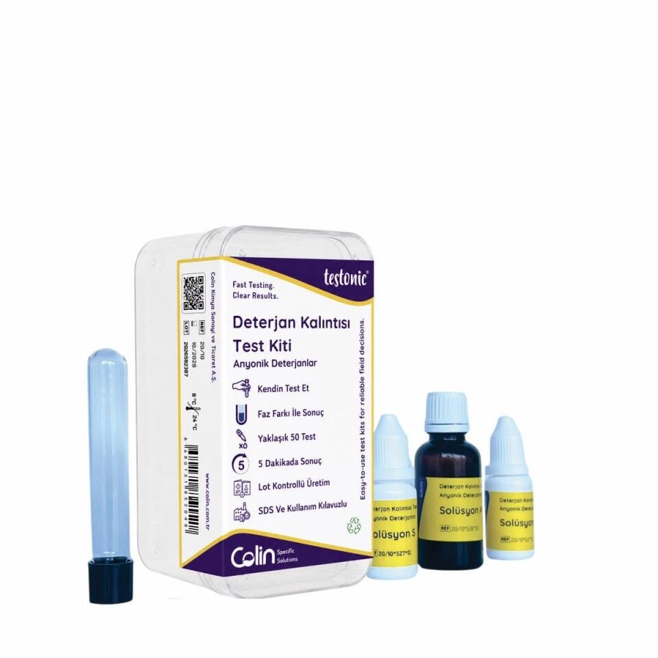 Deterjan Kalıntısı Test Kiti - Anyonik Deterjanlar
