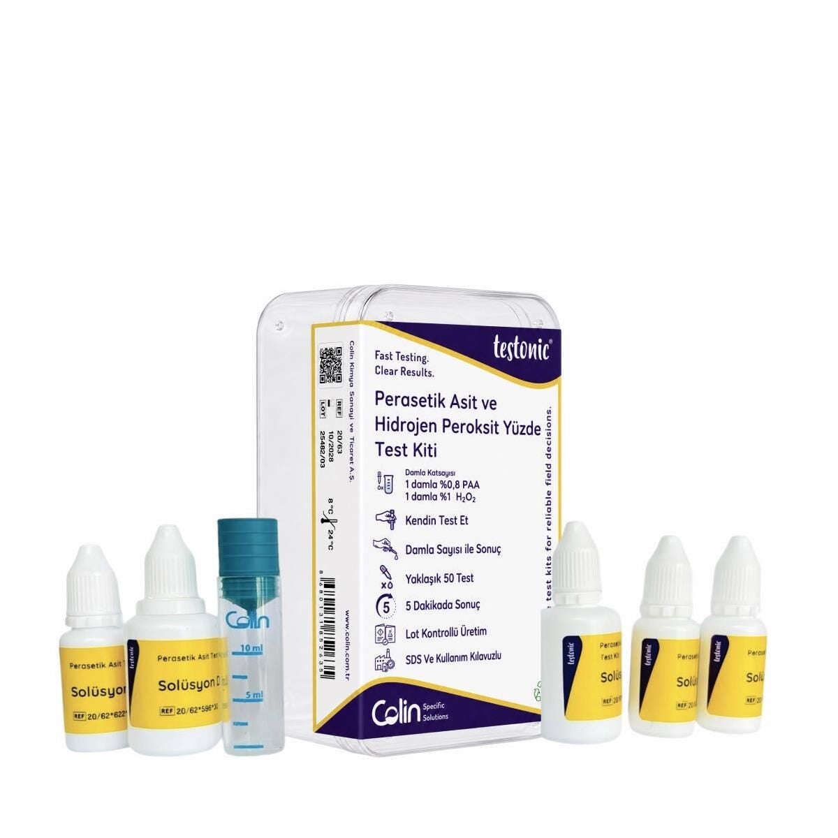 Perasetik Asit ve Hidrojen Peroksit Yüzde Test Kiti
